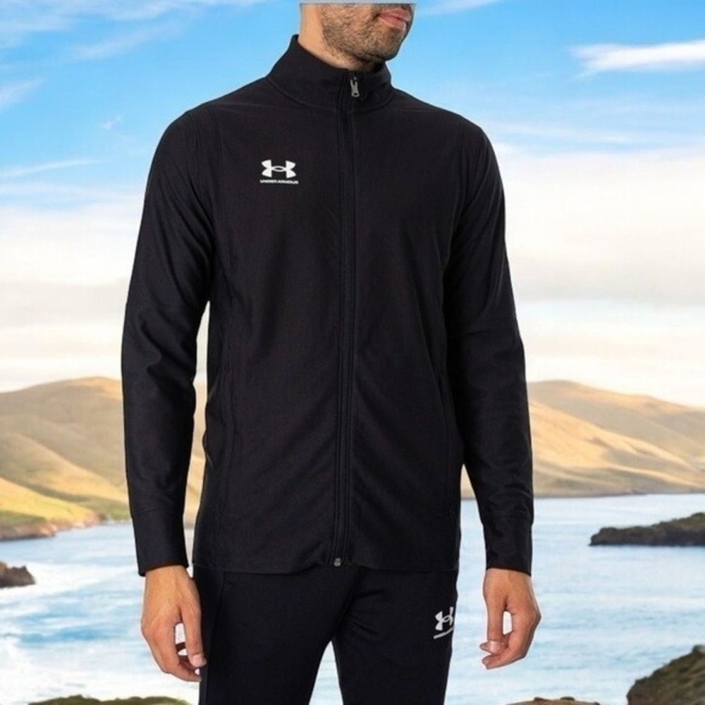 Under Armour Mens Micro Fleece Jacket S Full Zip Athletic Sweatshirt Logo NEW